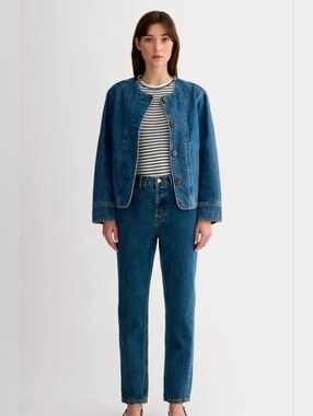Everlane The 90's Cheeky Jean Organic Cotton - 29 Crop Deep Atlantic 26.5 Inseam